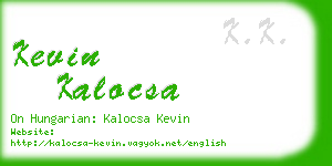 kevin kalocsa business card